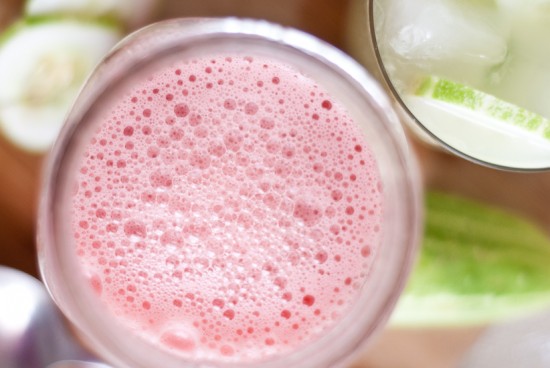 strained strawberry and cucumber puree strained strawberry and cucumber puree