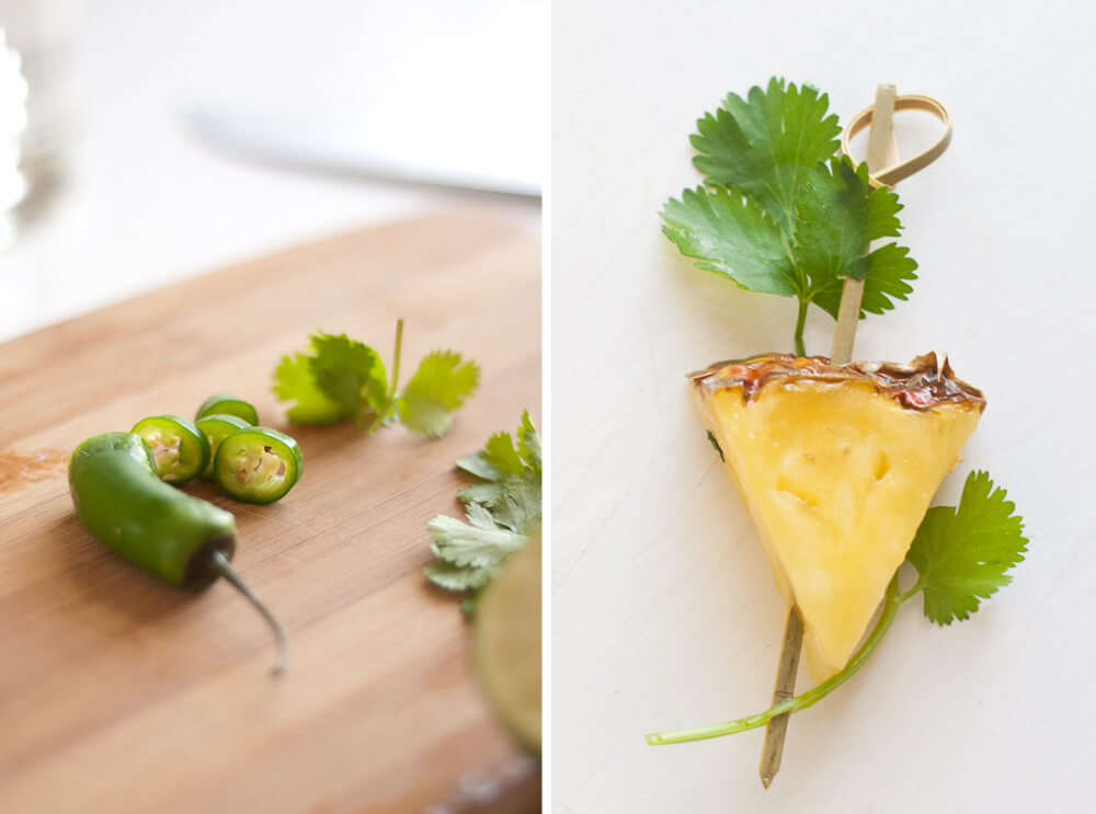 cilantro and pineapple garnish cilantro and pineapple garnish