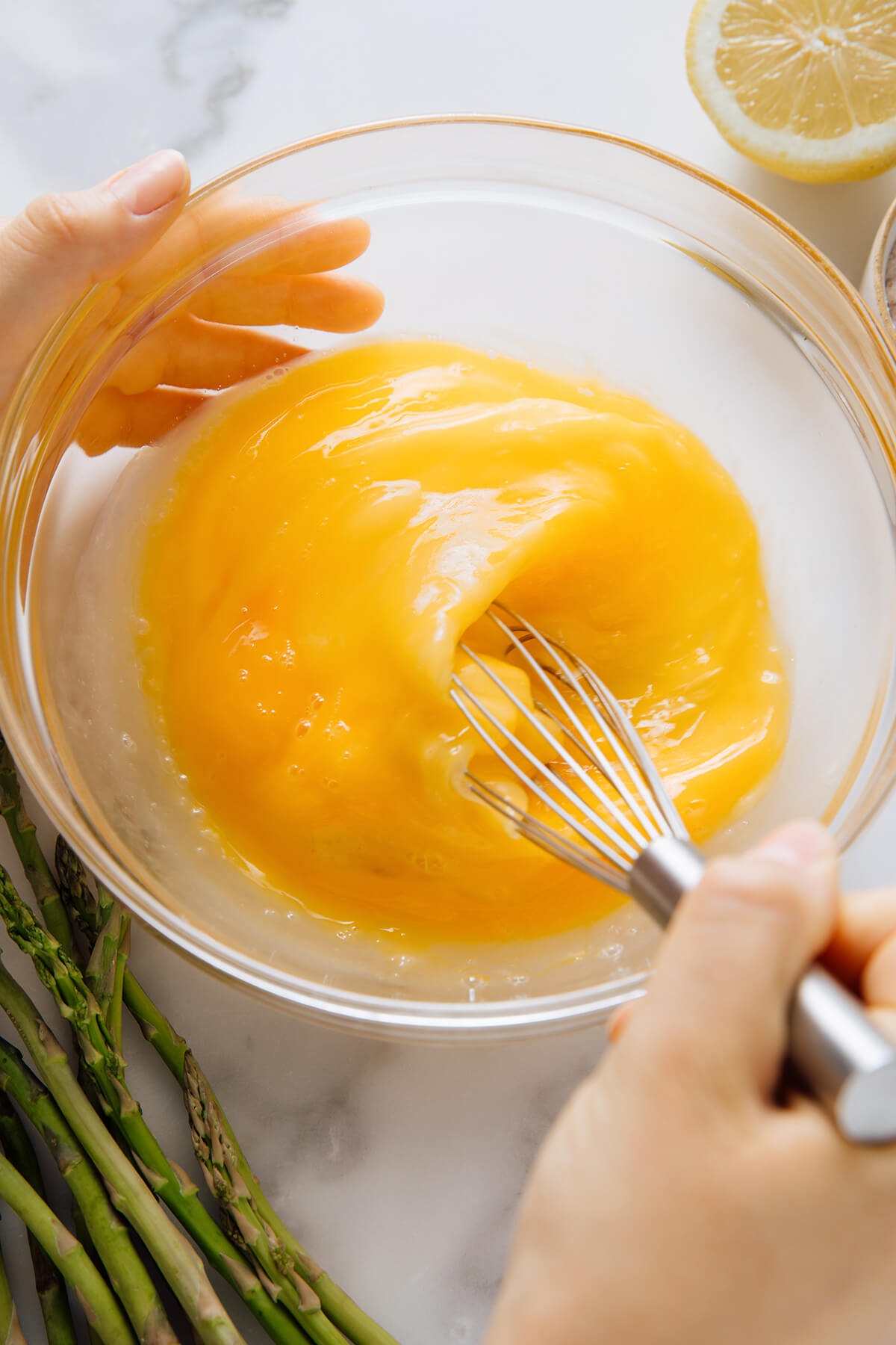 whisking eggs