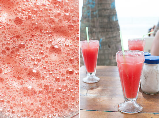 Watermelon juice in Belize Watermelon juice in Belize