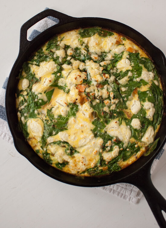 Spinach frittata with sweet potato hash crust recipe Spinach frittata with sweet potato hash crust recipe