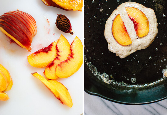How to make peach pancakes