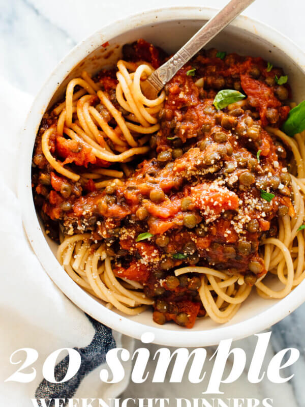 20 simple, fresh and healthy recipes for busy weeknights. All vegetarian. cookieandkate.com
