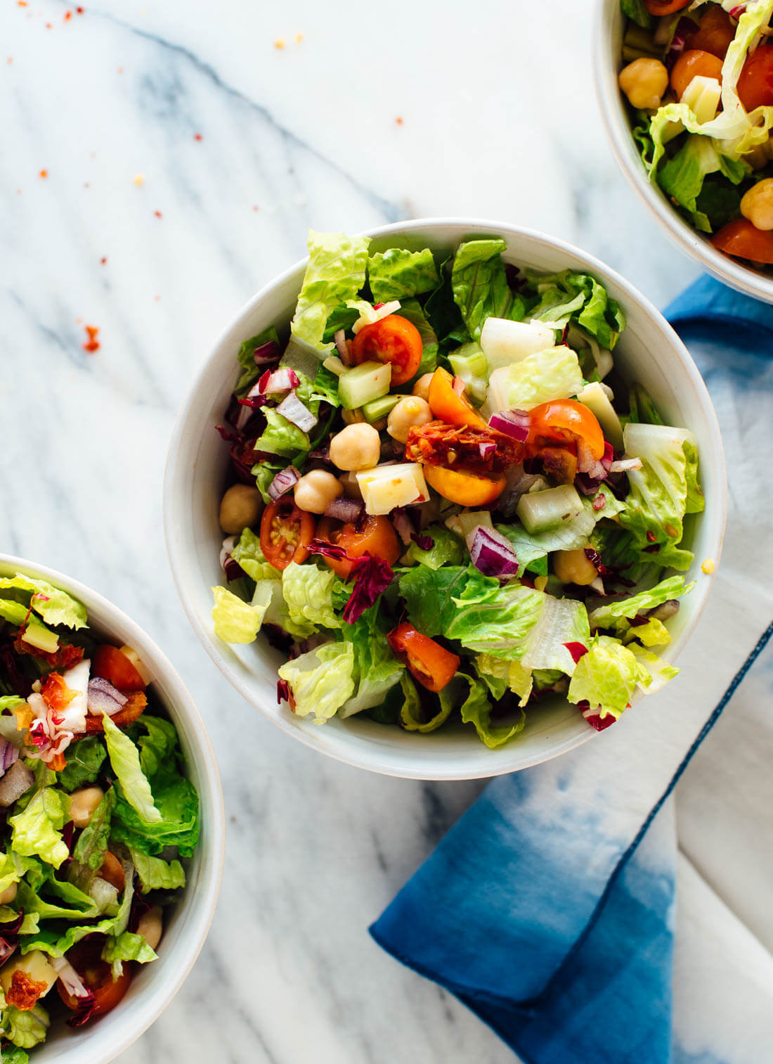 This the only Italian chopped salad recipe you'll ever need! Vegetarian.
