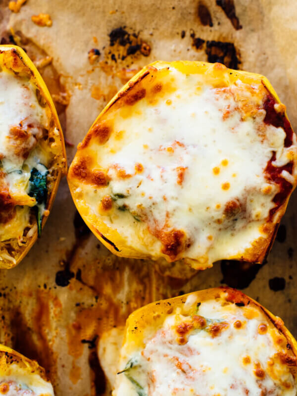 pizza spaghetti squash after baking