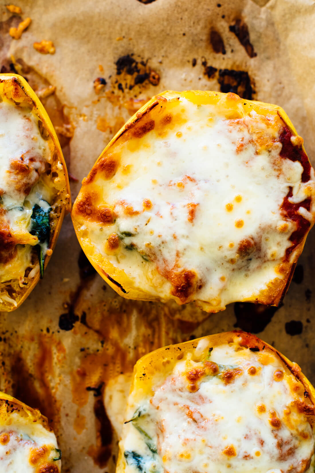 pizza spaghetti squash after baking