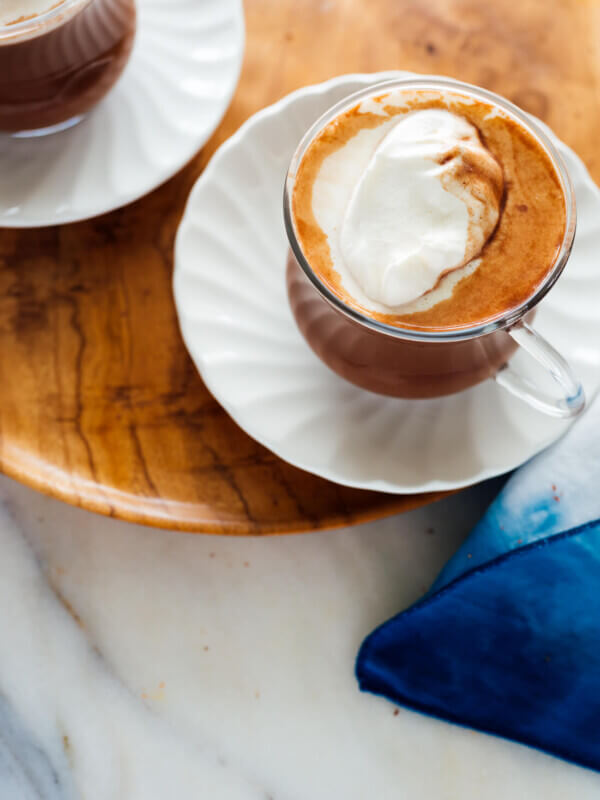 hot chocolate with whipped cream on top
