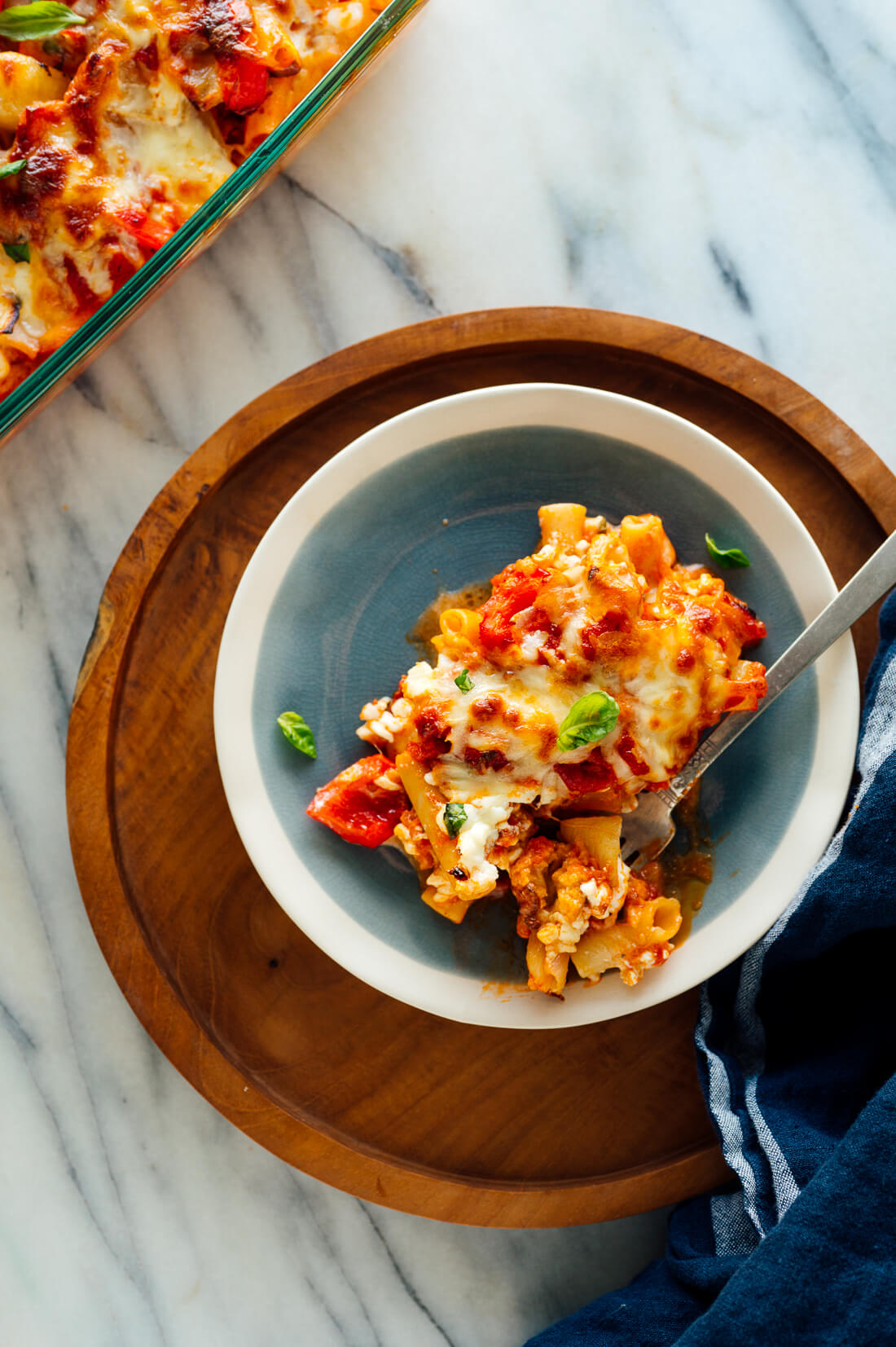 baked ziti with roasted vegetables recipe