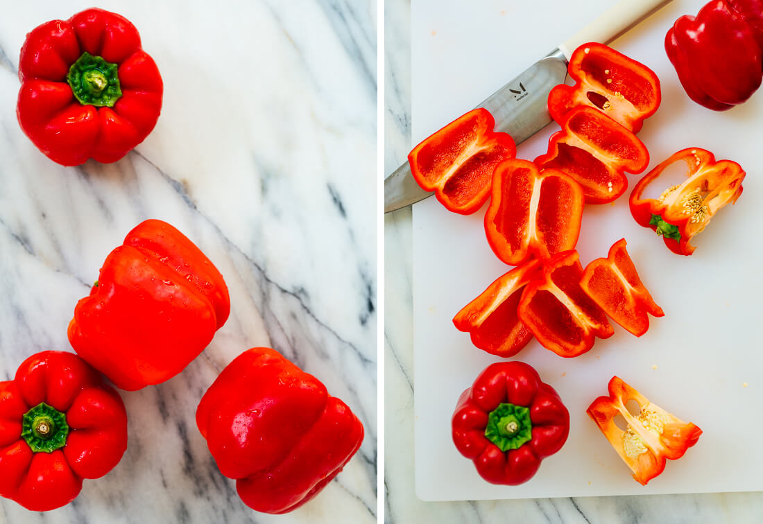 red bell peppers