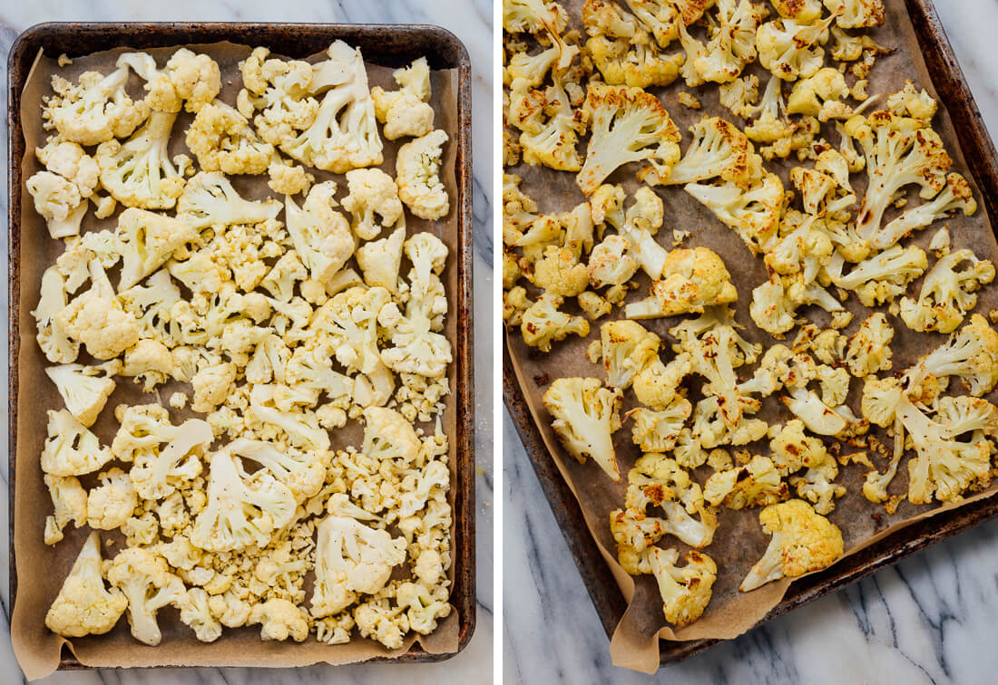 buffalo cauliflower roasting process