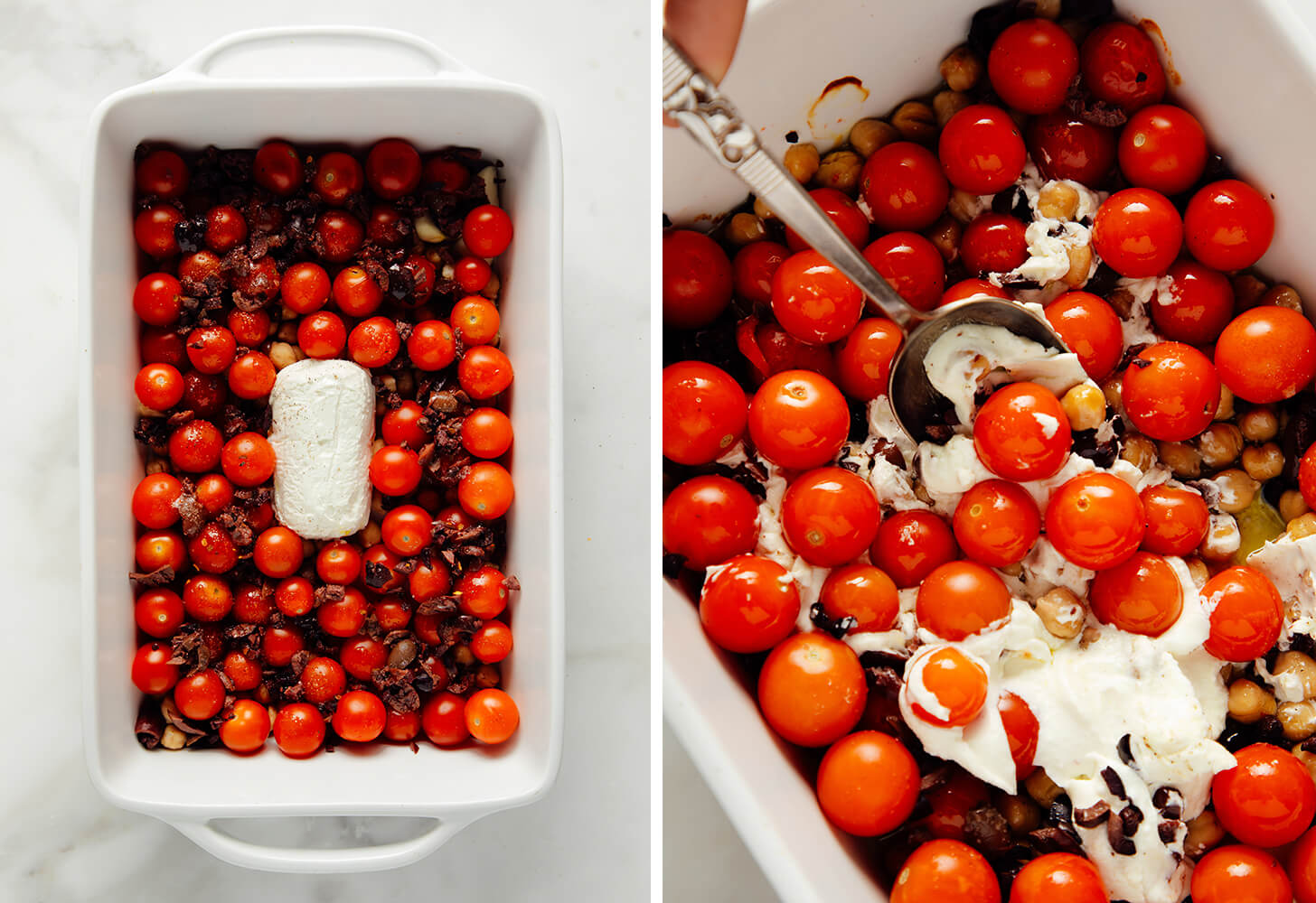 baked tomatoes and goat cheese